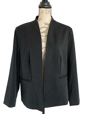 J. Crew Black Open-Front Blazer